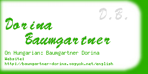 dorina baumgartner business card